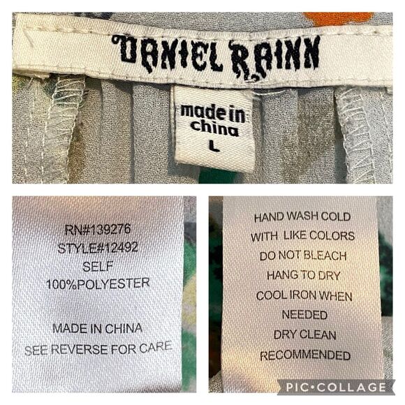 Sheer Hummingbird Blouse Womens L Bird Whimsical Office Casual Cottagecore Boho - Picture 4 of 7